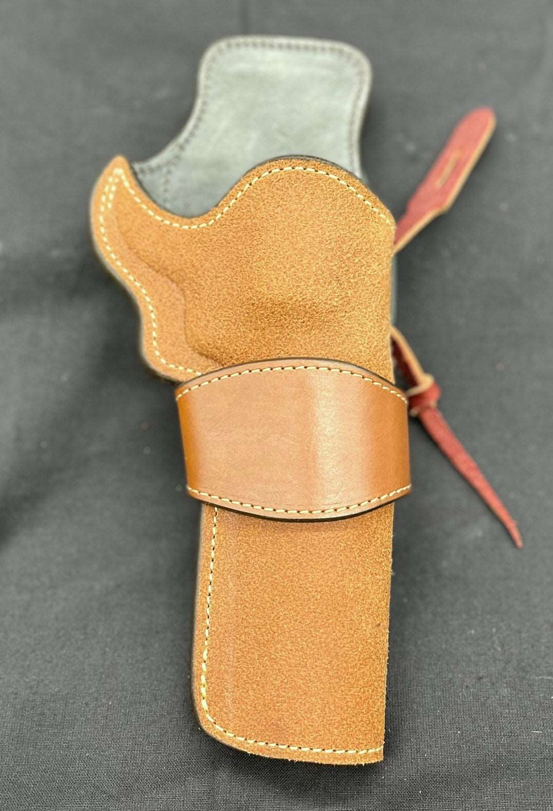 *In Stock* RH Paddle Rancher "The Duke" for Colt Anaconda 6” Saddle Oil Finish Rough Out Leather