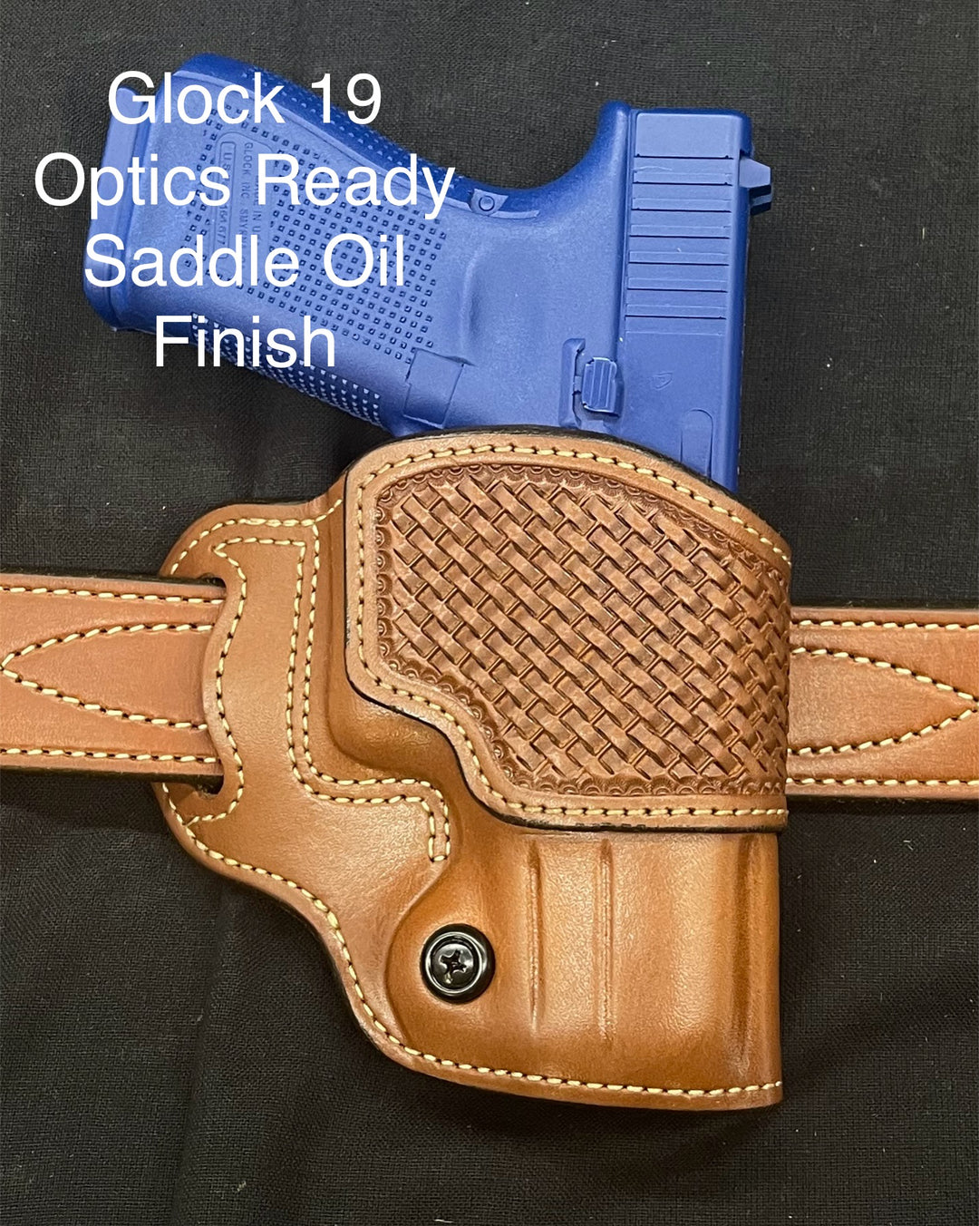 *Made to Order* LH/RH Raptor Holster for Red Dot Optics with Basket-Weave Made for Your Gun