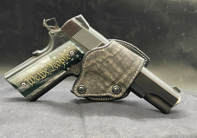 *In Stock* RH BBQ Holster Genuine Safari Gray Elephant for 1911