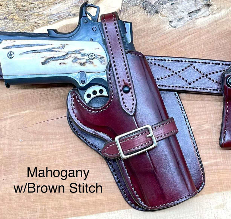 *Made to Order* LH/RH High Noon Cross Draw Western Holster 1911 5” Plain