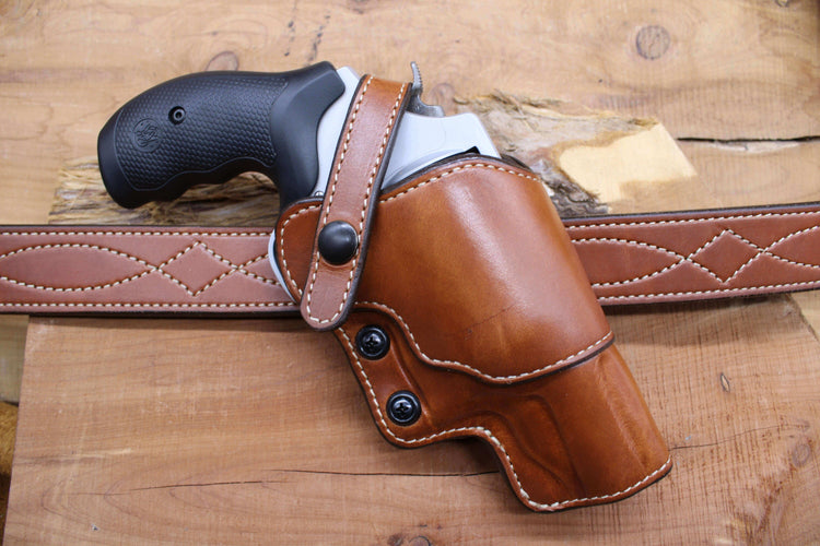 *Made to Order* LH/RH Bounty Hunter Dual Carry Position for Single or Double Action Revolvers - Busted B Leather