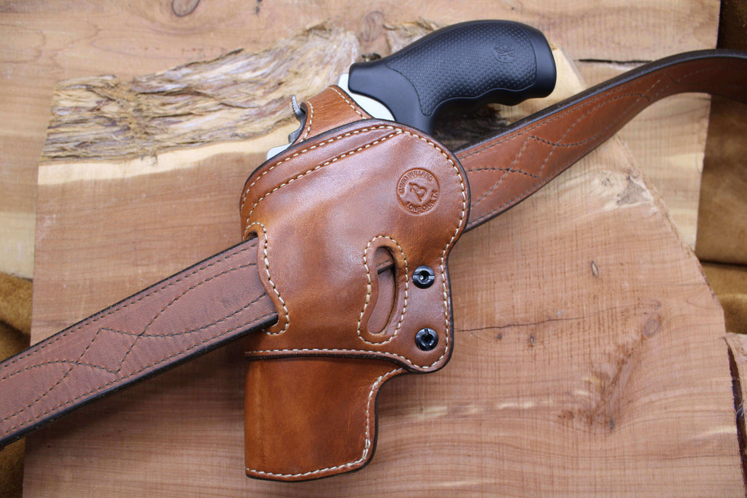 *Made to Order* LH/RH Bounty Hunter Dual Carry Position for Single or Double Action Revolvers - Busted B Leather