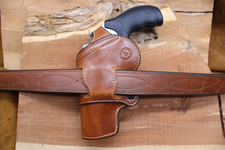 *Made to Order* LH/RH Bounty Hunter Dual Carry Position for Single or Double Action Revolvers - Busted B Leather