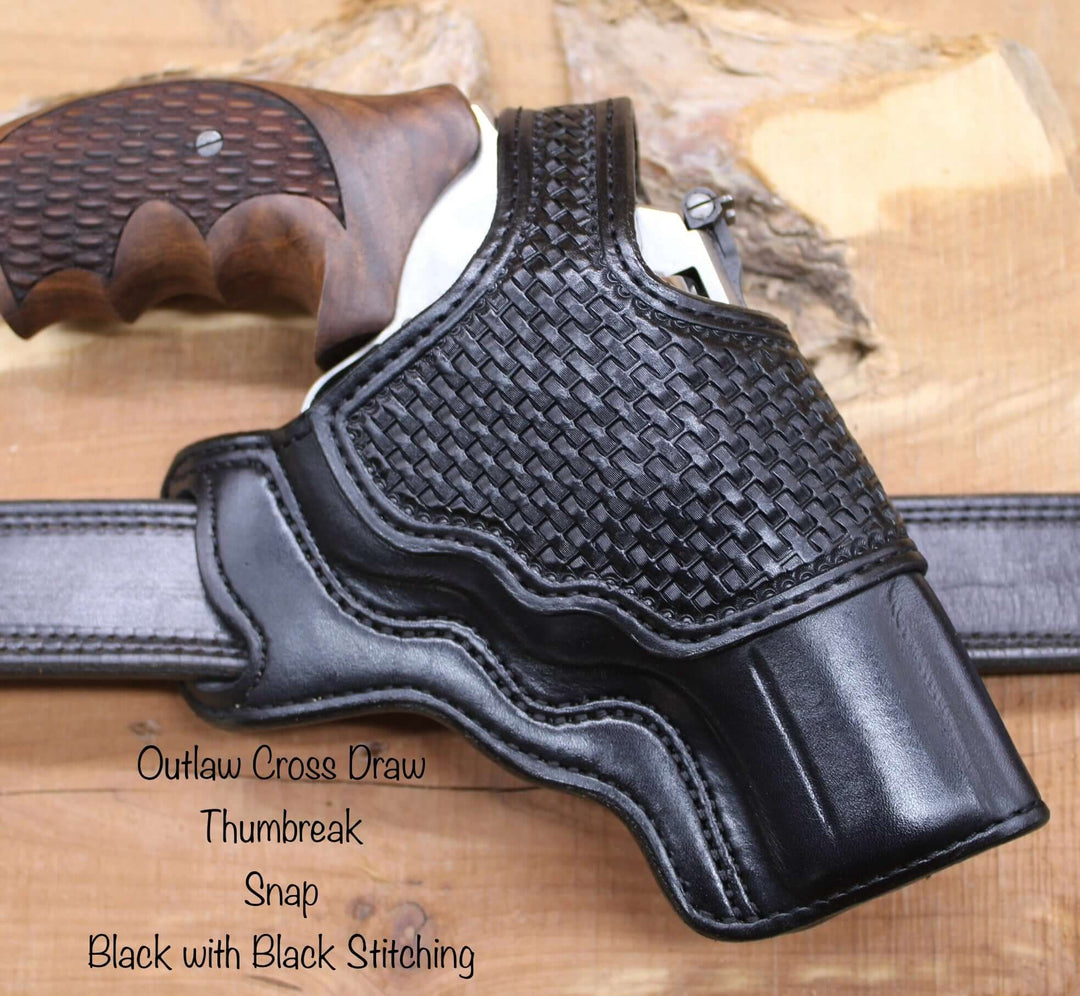 *Made to Order* Outlaw Cross Draw 1911 w/Basket-Weave Tooled Reinforcement