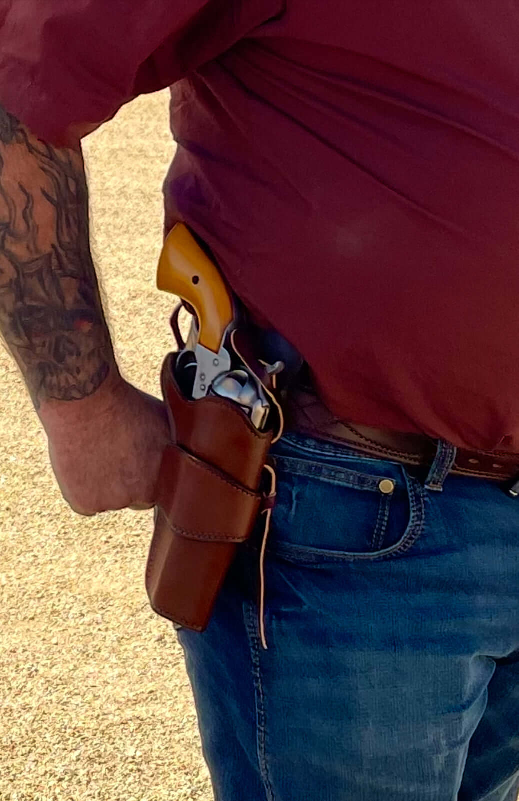 *Made to Order* LH/RH Paddle Rancher Cowboy Holster for Single Action Revolvers w/ Custom Ranch Brand or Initials