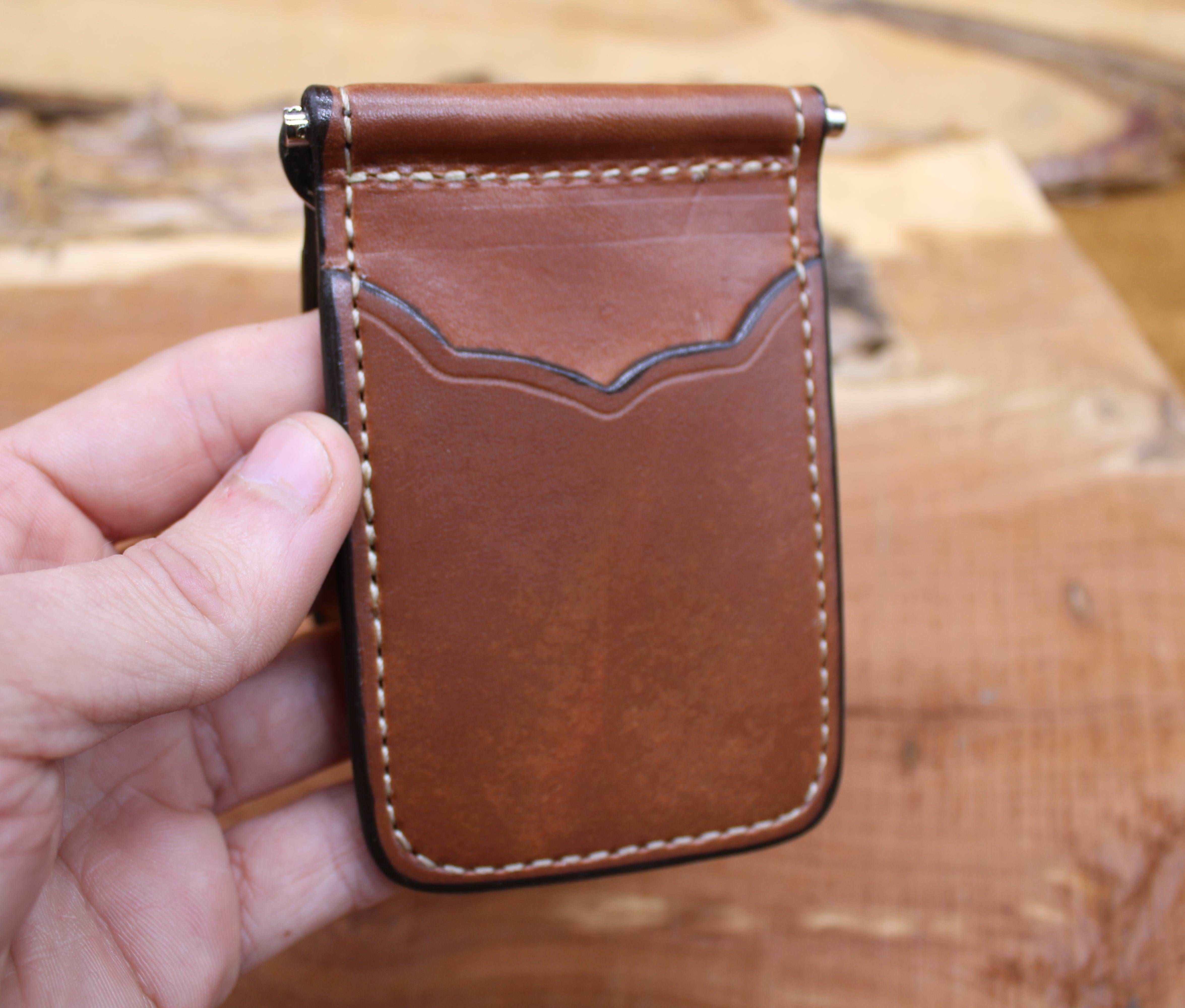 *In Stock* Front Pocket Money Clip Wallet Saddle Oil Finish