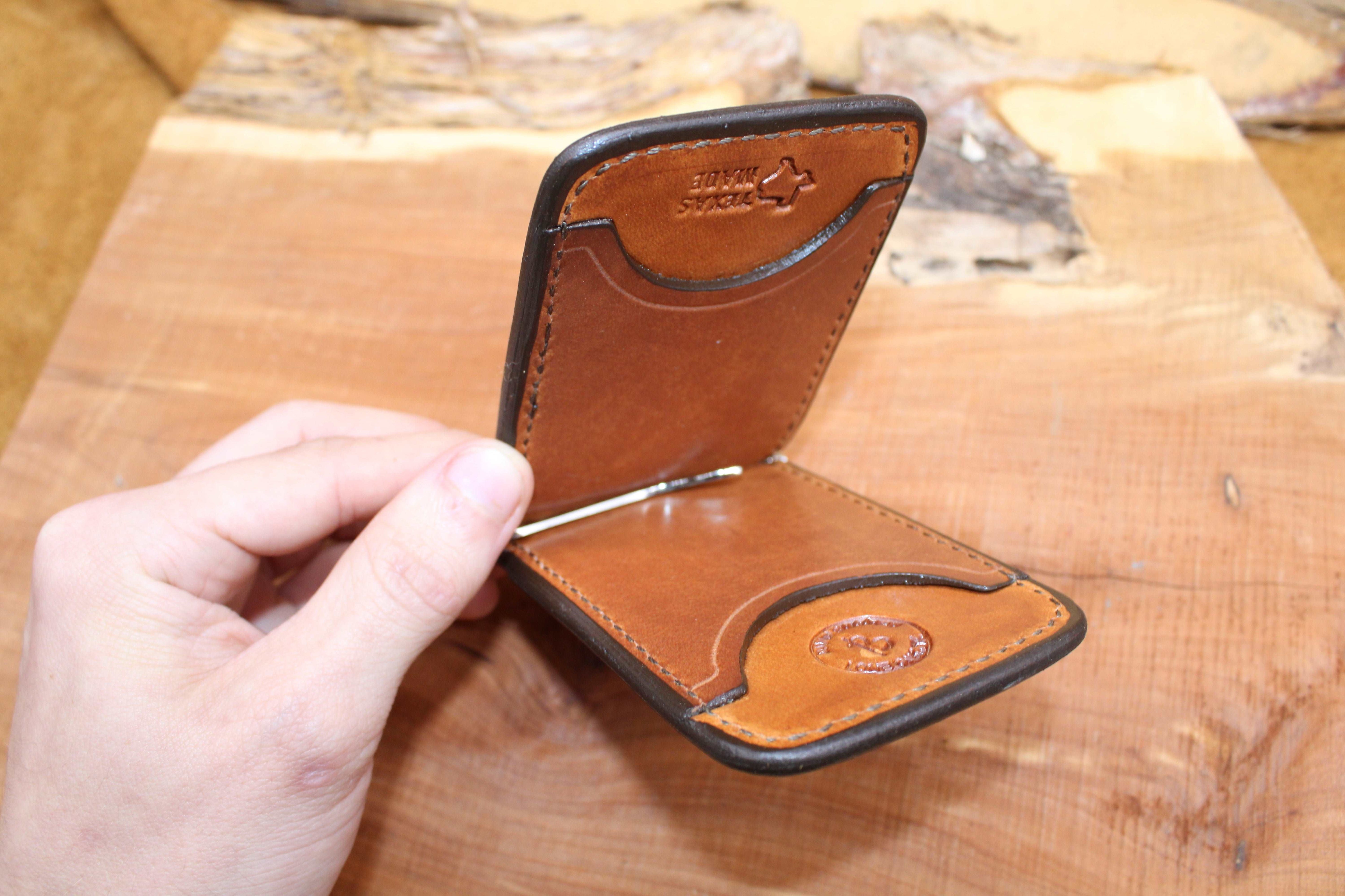 *In Stock* Front Pocket Money Clip Wallet Saddle Oil Finish