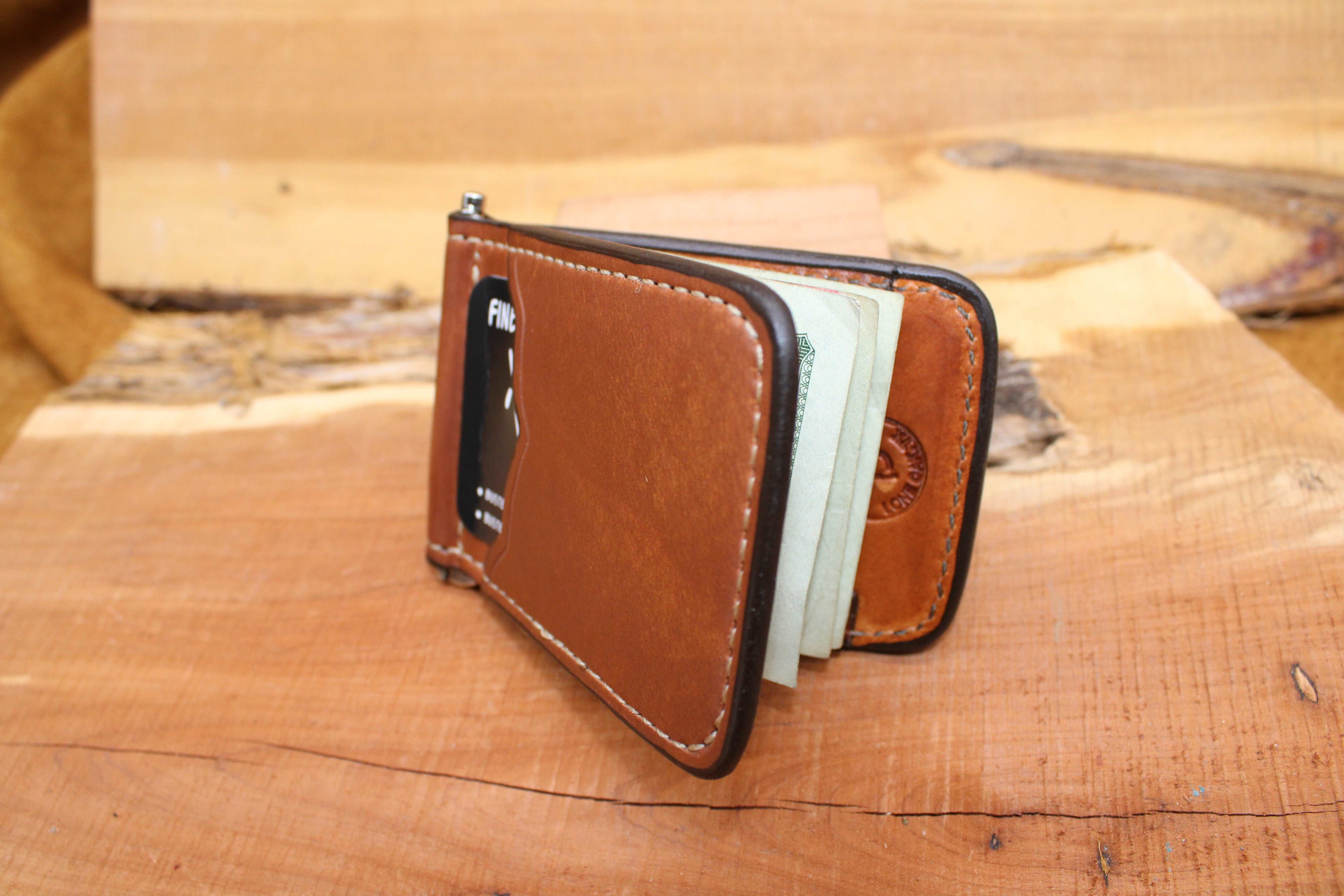 *In Stock* Front Pocket Money Clip Wallet Saddle Oil Finish