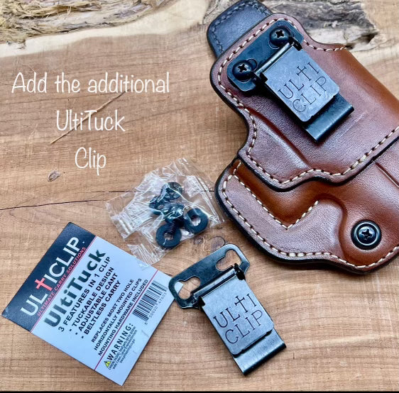 *Made to Order* LH/RH IWB for Kimber Micro 9 w/Metal Belt Clip "Don't Tread on Me or 2A 1776"