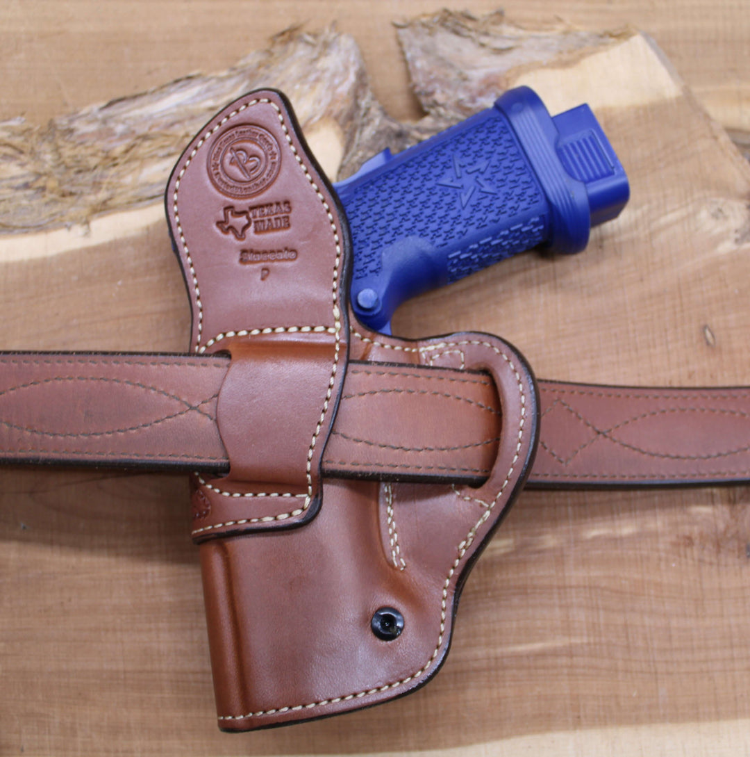 *In Stock* RH Raptor for Staccato P Saddle Oil Finish w/ Basket Weave Reinforcement Trim & USMC Concho