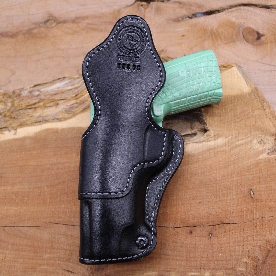 *In Stock* RH IWB for Kimber KDS9 C in Black w/Metal Belt Clip "Don't Tread on Me" or "2A 1776"