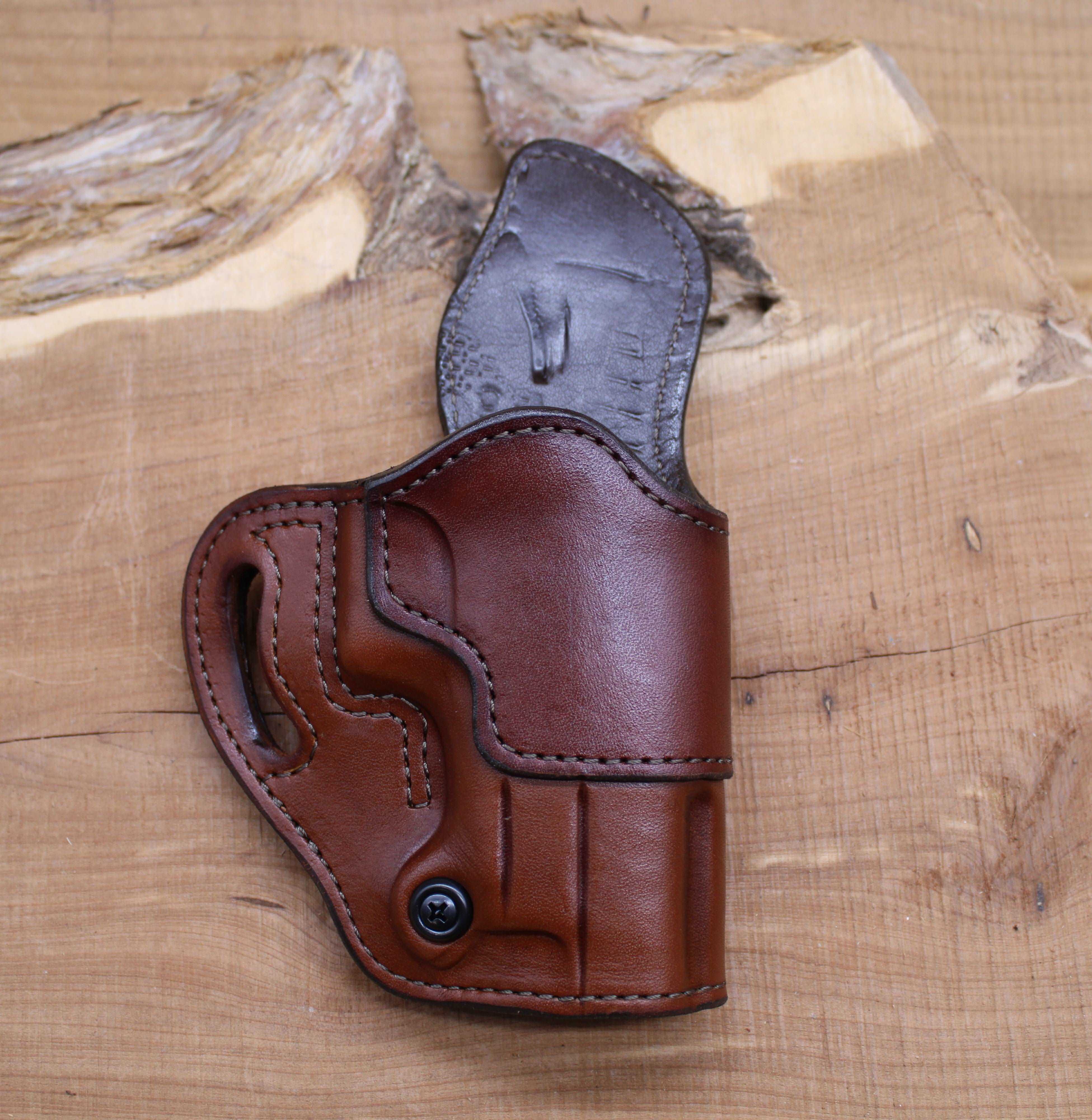 *In Stock* RH Raptor Holster for Staccato C2 Optic Ready Golden Brown w/ Dark Brown Reinforcement