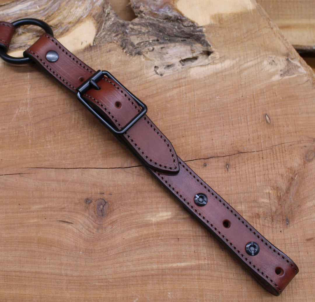 *In Stock* Rifle Sling Henry Axe .410 Dark Brown w/ Brown Engraved Star Concho's