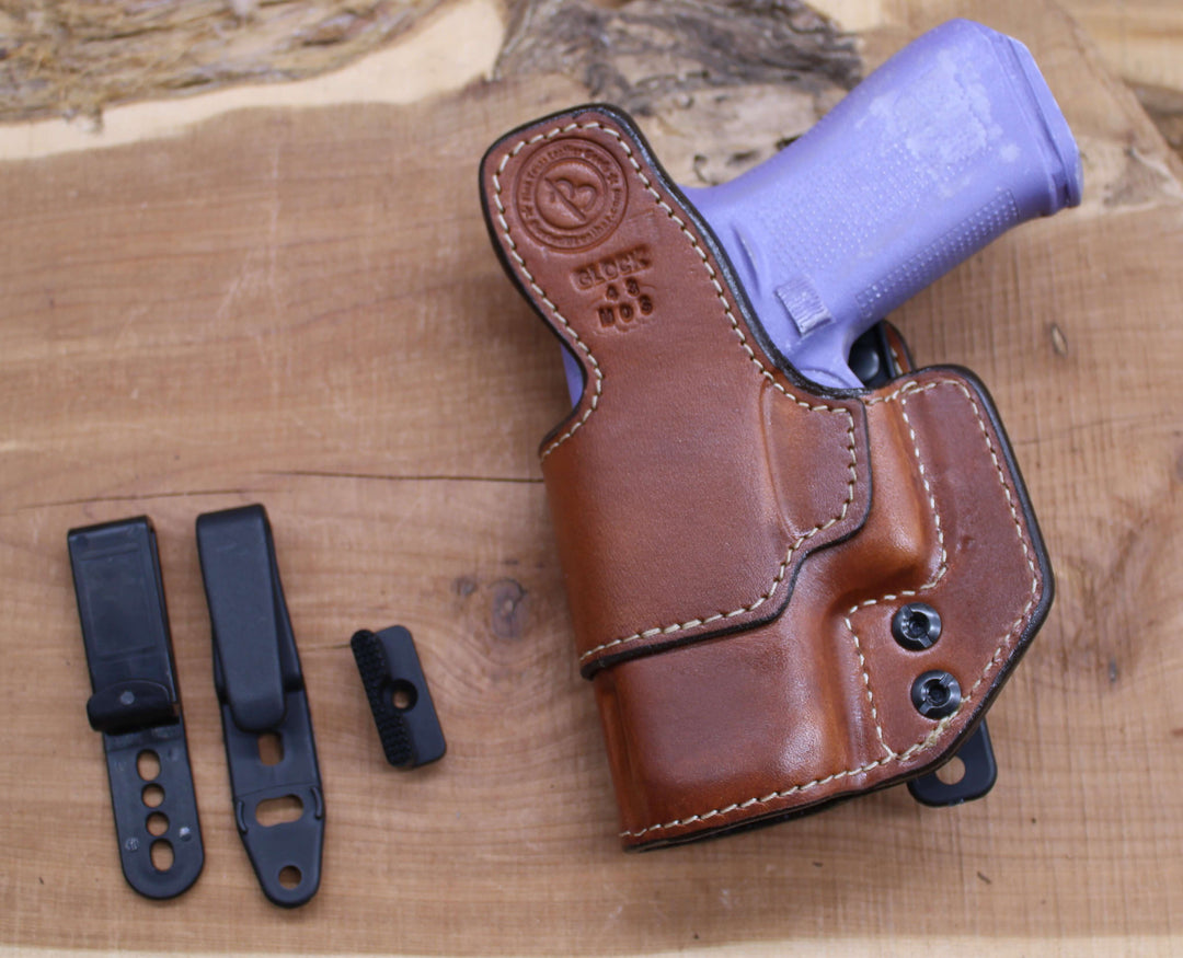 *In Stock* RH Tuckable IWB Saddle Oil Finish for Glock 43X MOS