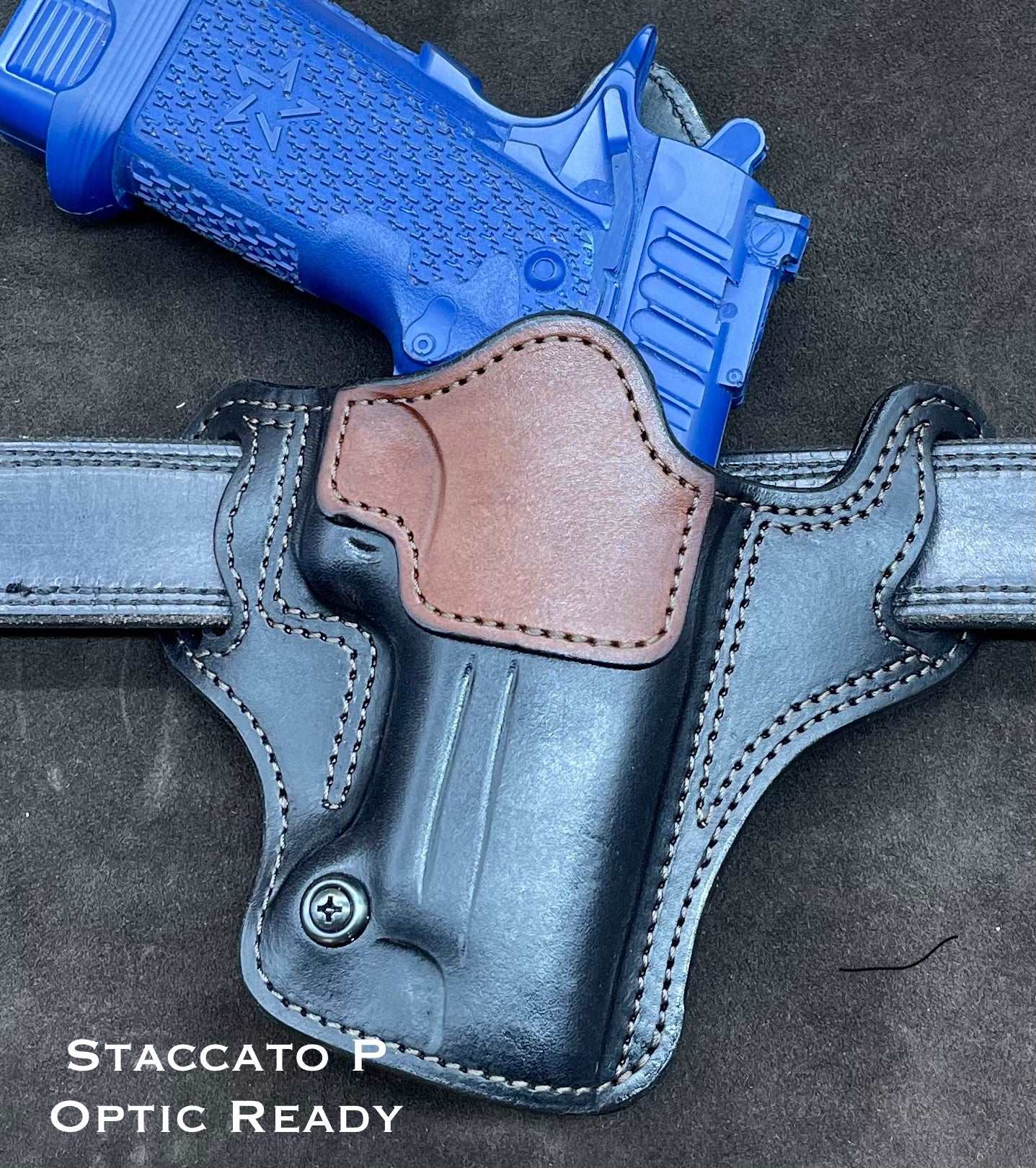 *In Stock* RH Ironside Holster Staccato P Optic Ready Black w/Golden Brown