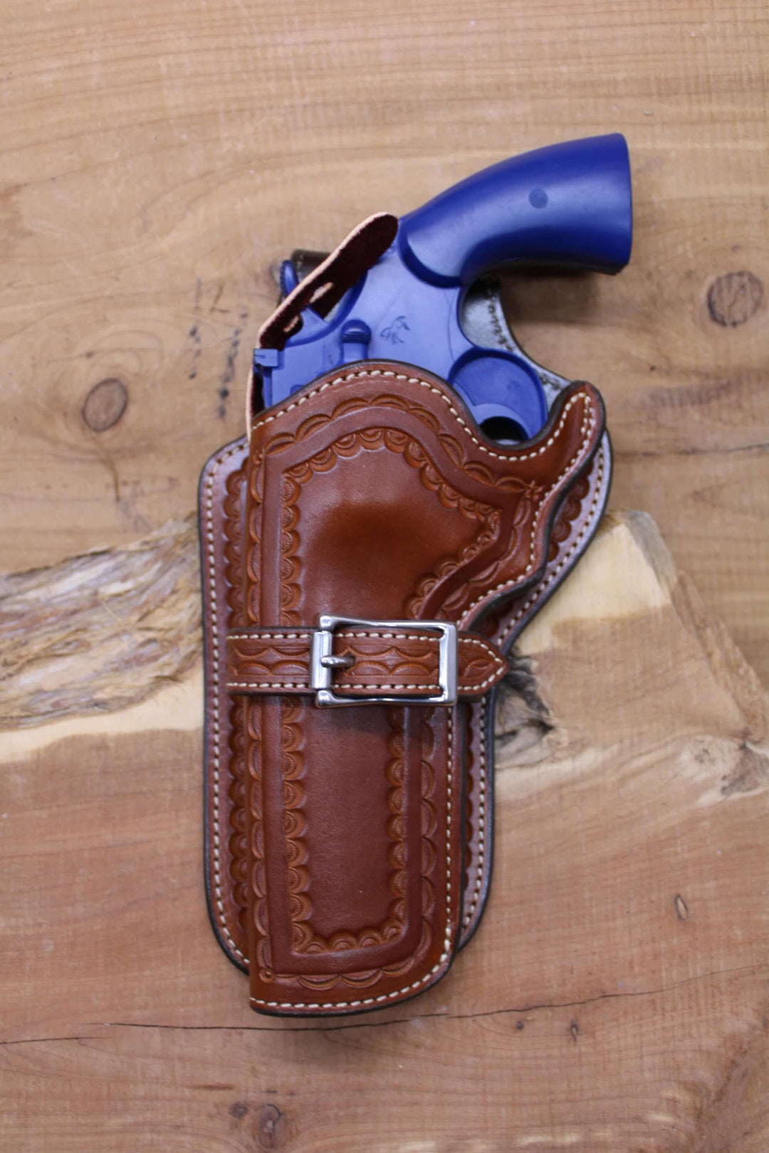 *In Stock* LH High Noon Western Holster for Colt Python 6" Barrel in Golden Brown