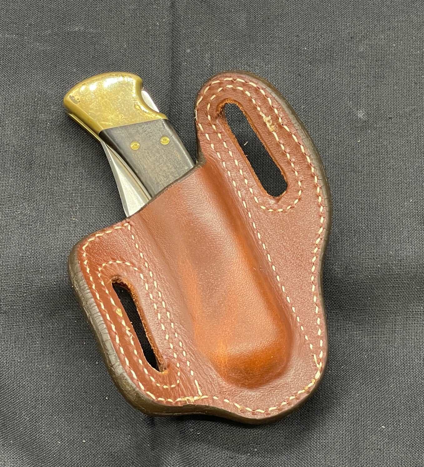 *In Stock* Cowboy Knife Sheath for Large Hunting/Folding Buck 110 Saddle Oil Finish