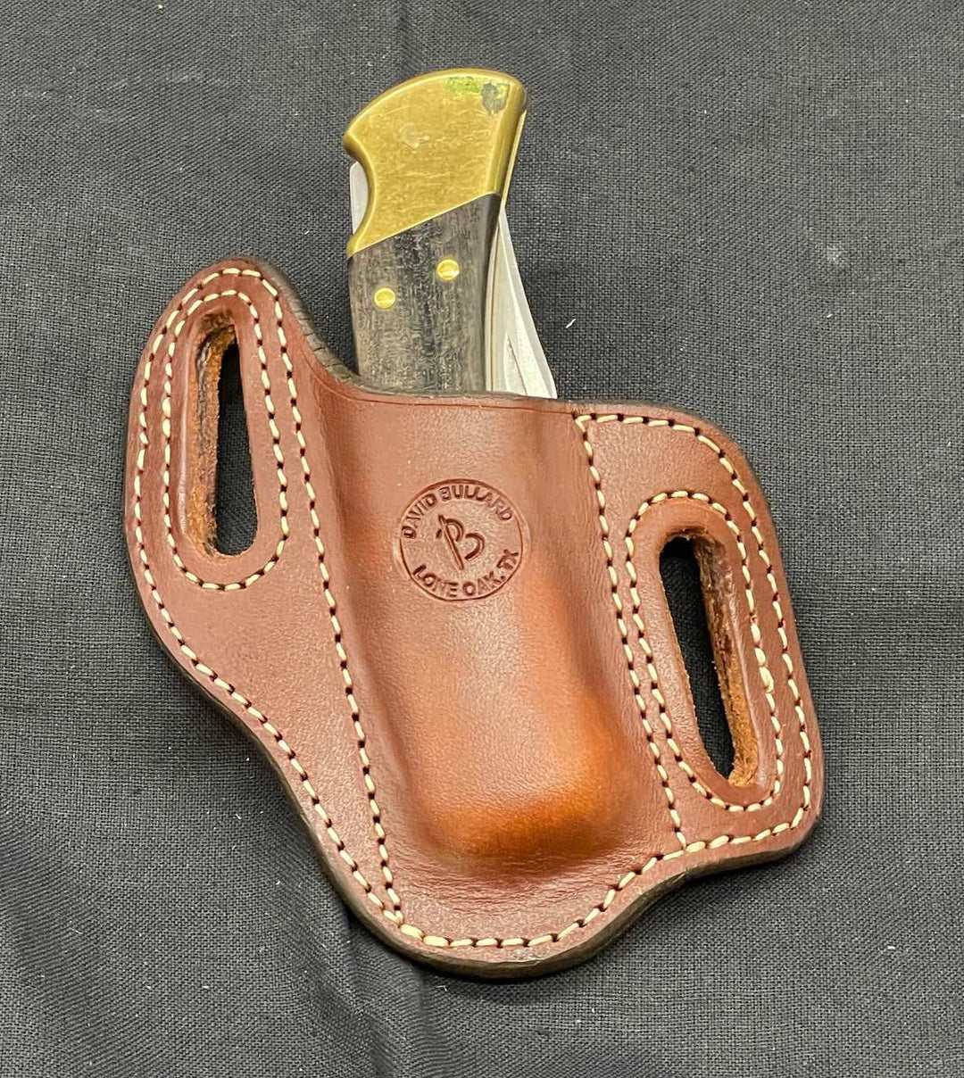 *In Stock* Cowboy Knife Sheath for Large Hunting/Folding Buck 110 Saddle Oil Finish