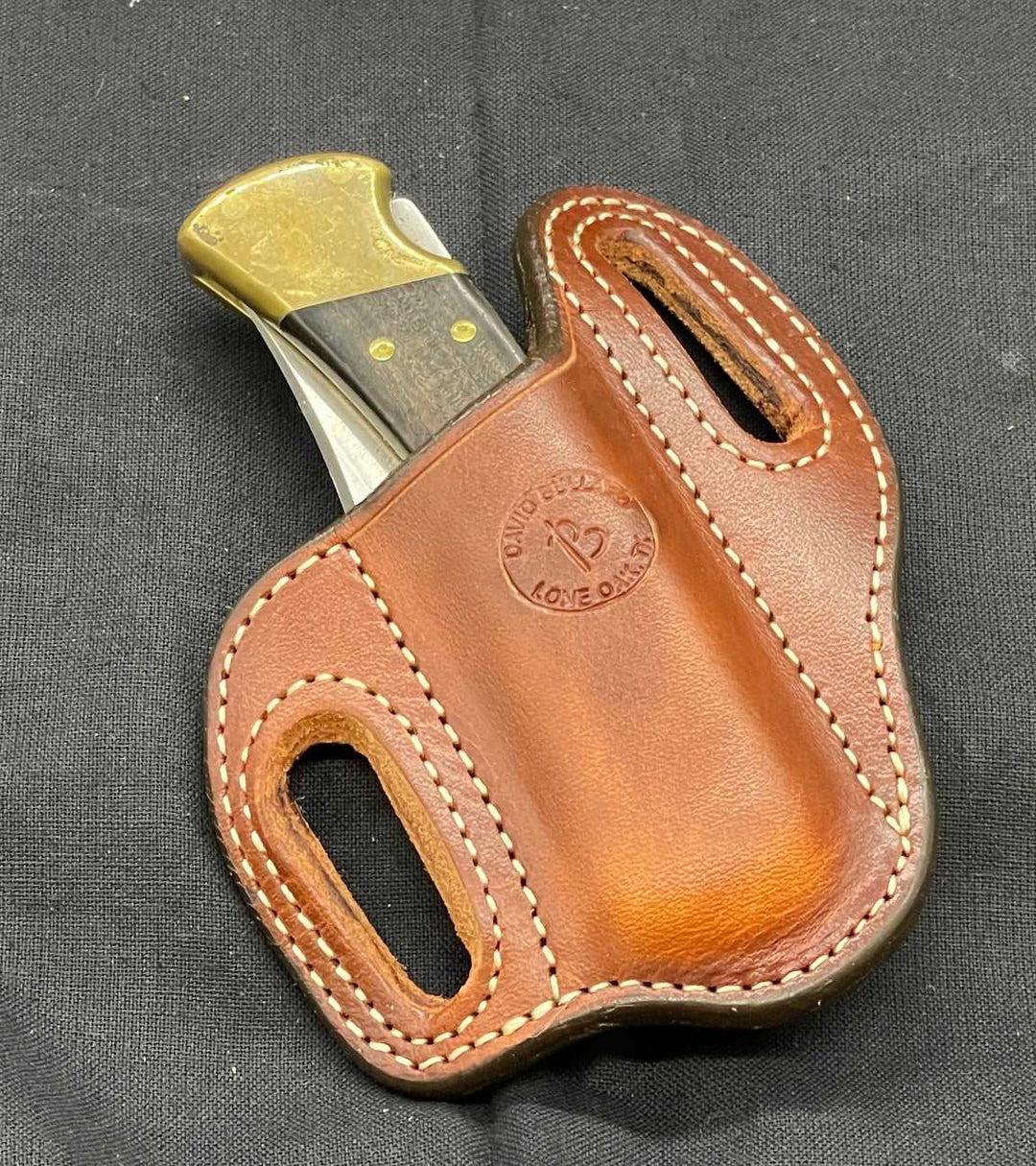 *In Stock* Cowboy Knife Sheath for Large Hunting/Folding Buck 110 Saddle Oil Finish