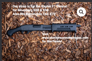 *In Stock* Shockwave Raptor F1 Forend Strap for Mossberg & Remington TAC 870 Shotguns Saddle Oil Finish w/ US Army Stamp