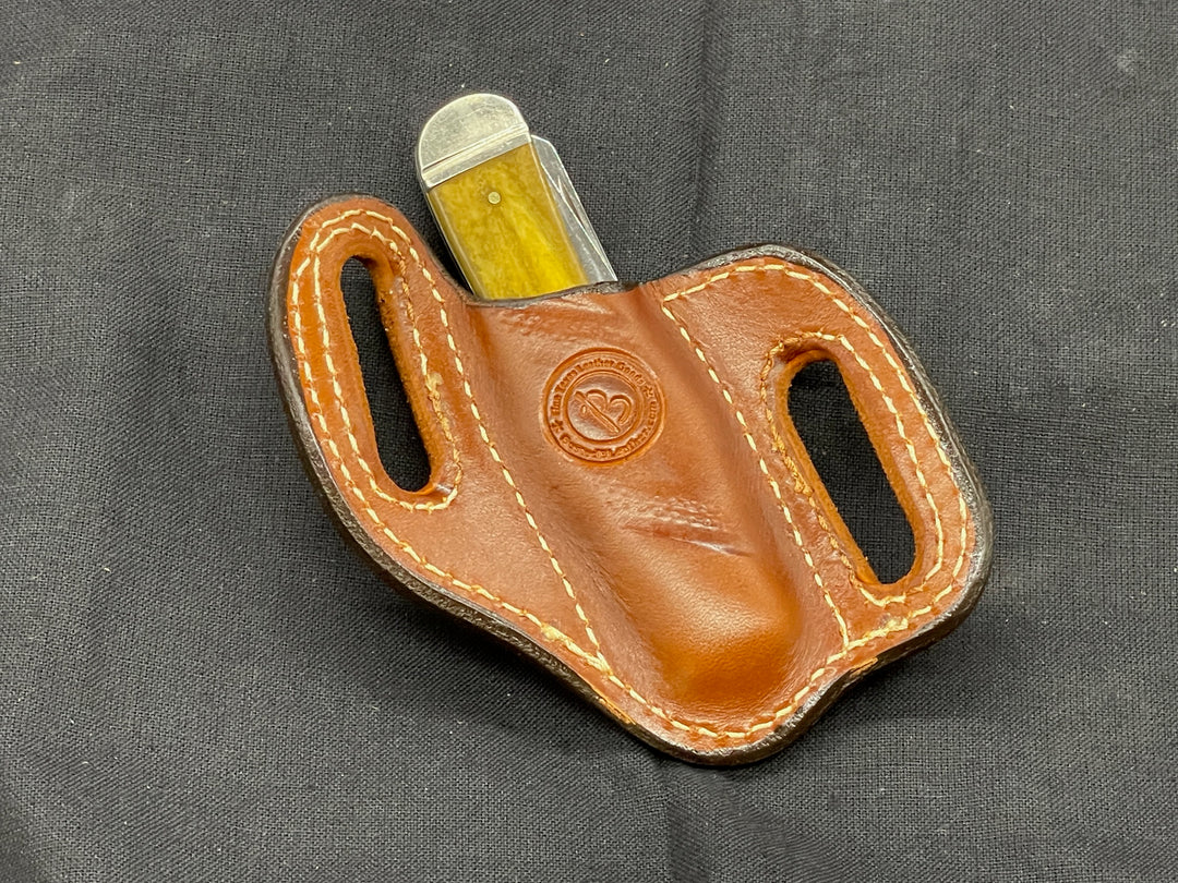 *In Stock* Cowboy Knife Sheath for 2 Blade Trapper 4 1/8"