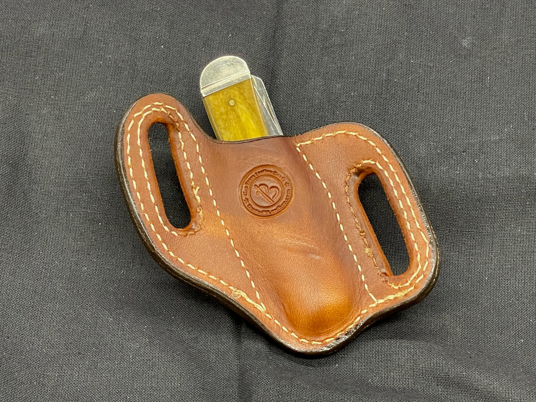 *In Stock* Cowboy Knife Sheath for 2 Blade Trapper 4 1/8"