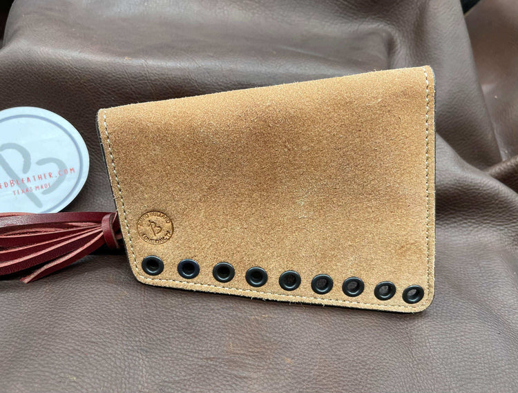 RH Rough Out Leather Butt-Cover Ammo Loops Busted B Leather