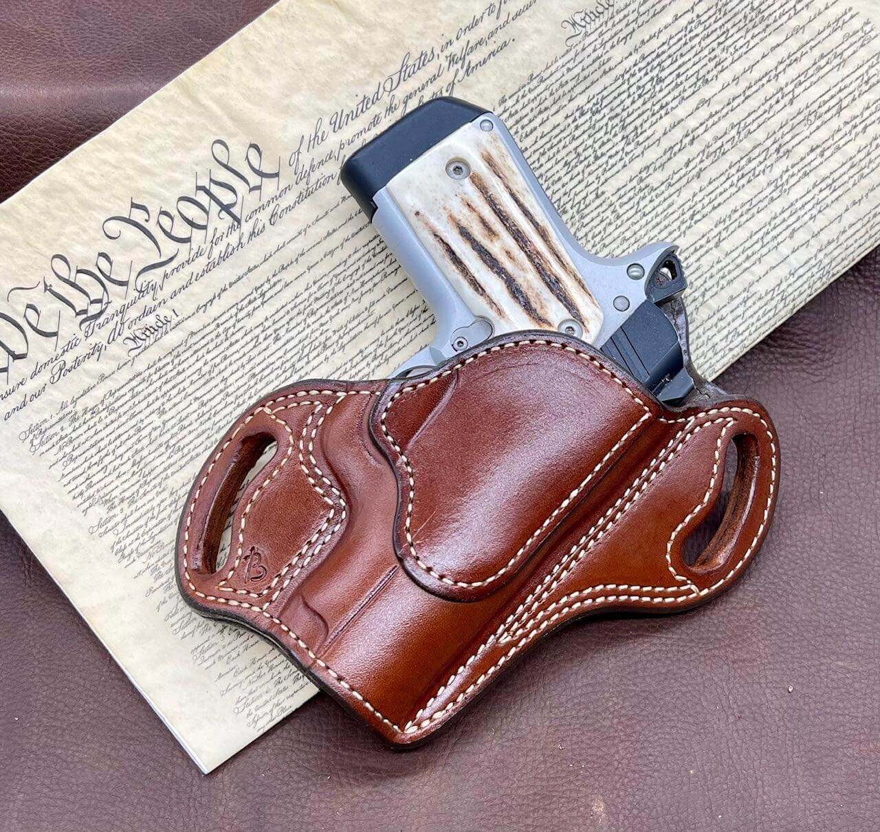 Leather Holster For Kimber top Micro 9 | Genuine Leather | Fast Draw | Handmade | Kimber Micro 9 OWB Holster