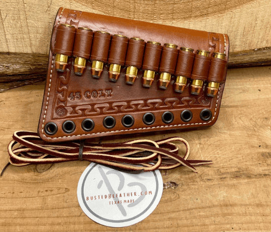 *Made to Order* Leather Tooled Butt-Cover w/Ammo Loops Lever-Action Rifles Winchester, Marlin, Henry, Rossi-Busted B Leather