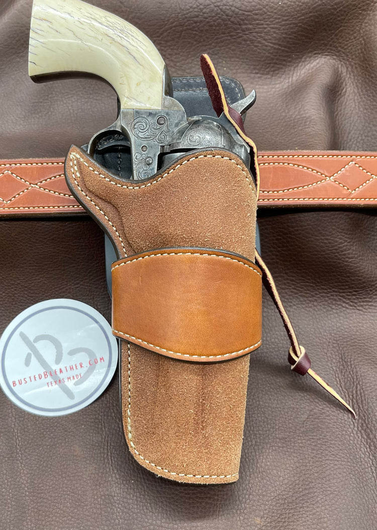 *Made to Order* LH/RH Paddle Rancher Cowboy Holster for Single Action Revolvers “The Duke”Smooth or Rough-Out Leather-Busted B Leather