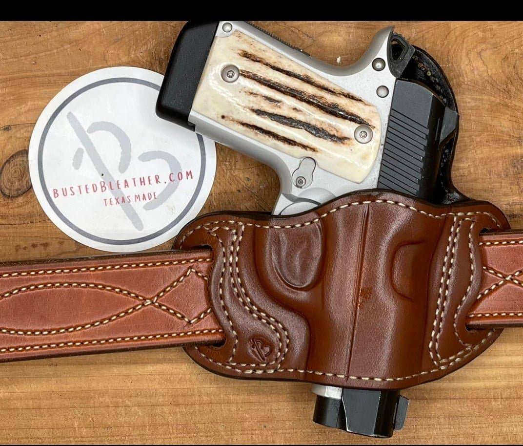 RH Belt Slide Holster for Kimber Micro 9 - Busted B Leather