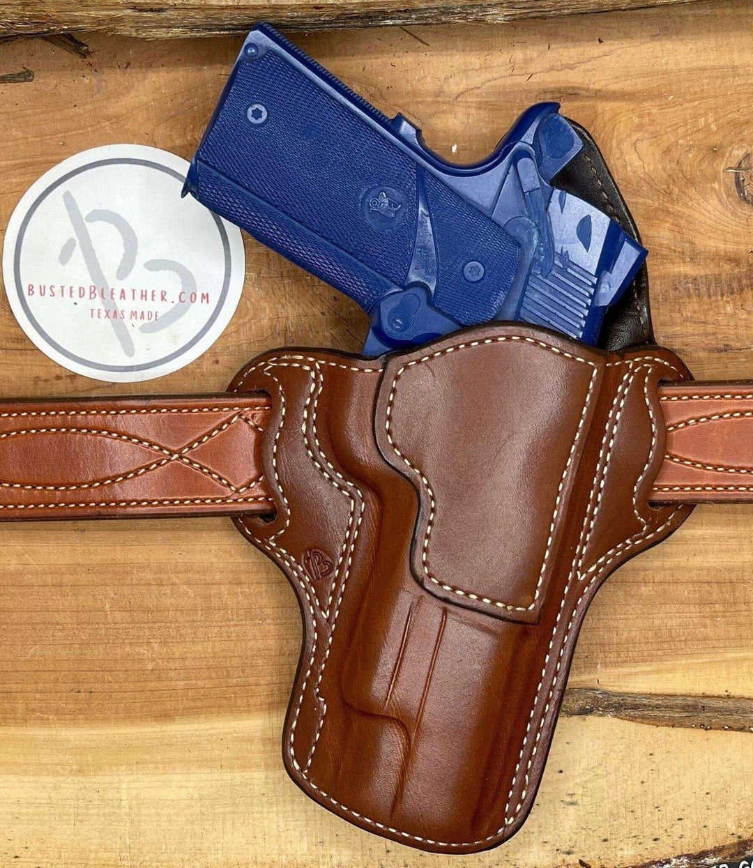 *In Stock* RH Ironside Holster for 1911 5” Rail Saddle Oil Finish-Busted B Leather