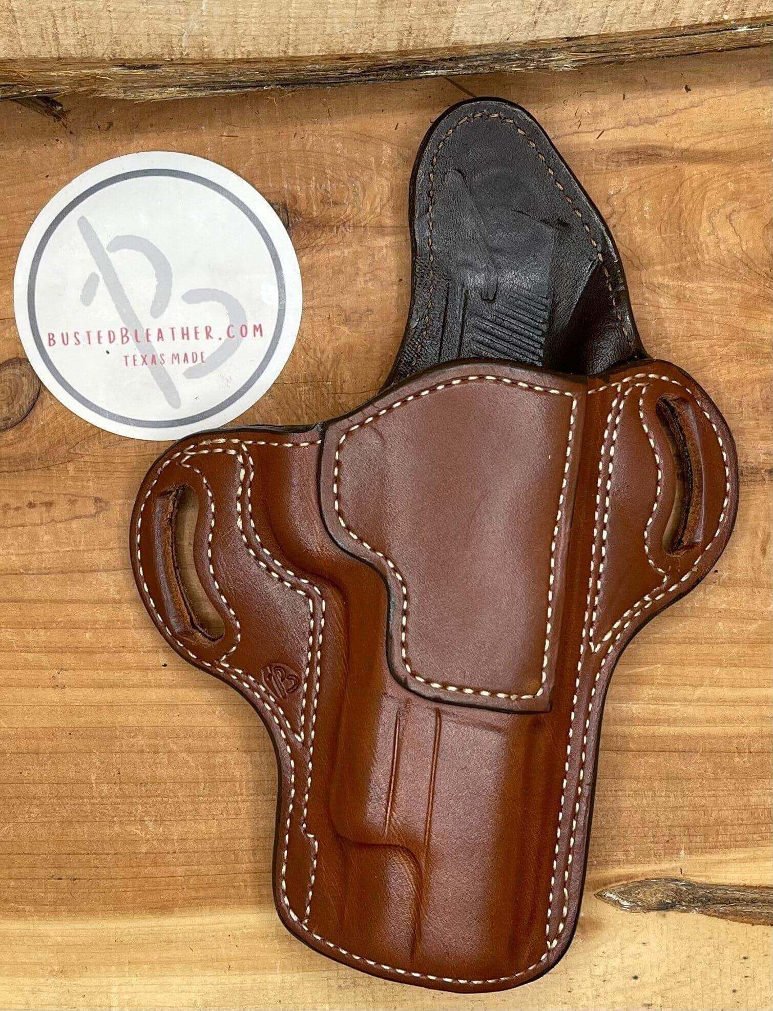 *In Stock* RH Ironside Holster for 1911 5” Rail Saddle Oil Finish-Busted B Leather