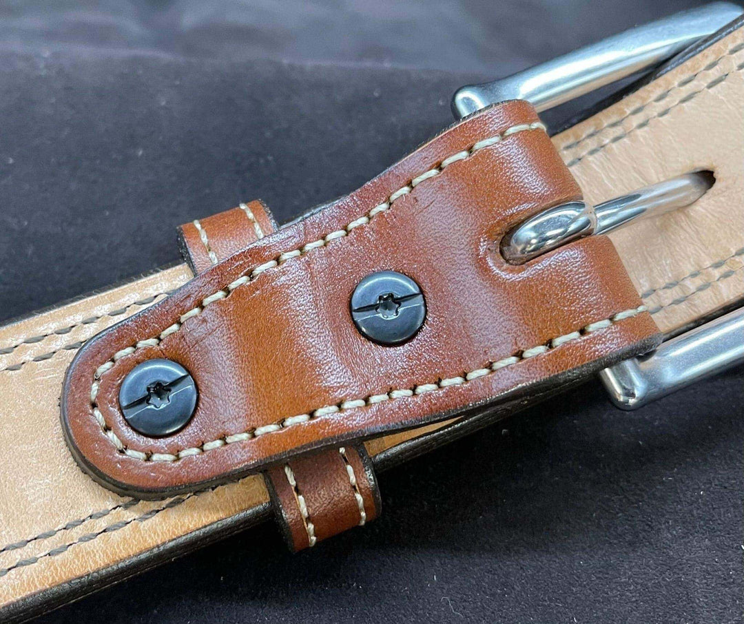 *Made to Order* 1.25" Carry Belt .25" Thick Double Stitch-Busted B Leather