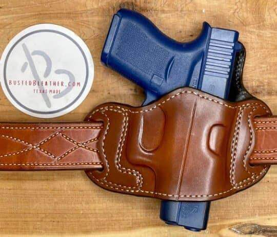 *Made to Order* LH/RH Belt Slide Holster Made for Your Gun-Busted B Leather