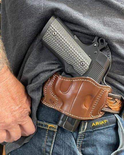 *Made to Order* LH/RH Belt Slide Holster Made for Your Gun-Busted B Leather