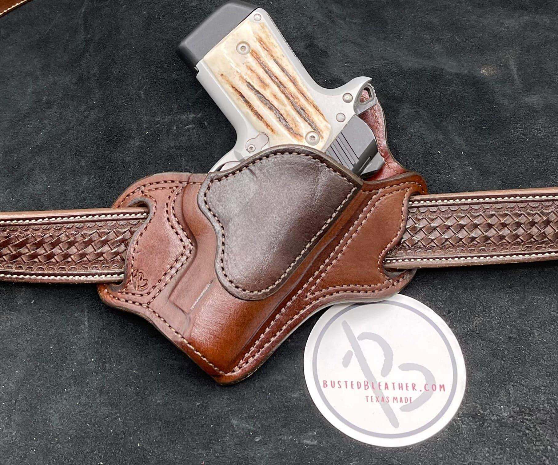 *Made to Order* LH/RH Texas Bodyguard Holster Made for Your Gun-Busted B Leather