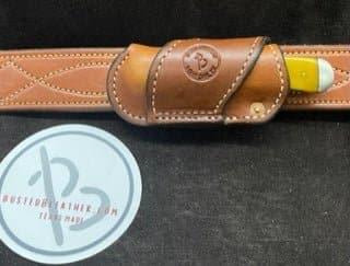 *Made to Order* Premium Sideways Knife Sheath for a Case 2-Blade Trapper Knife-Busted B Leather